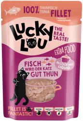 Lucky Lou 12x70g Lucky Lou Extra Food Tonhalfilé húslevesben nedves macskatáp