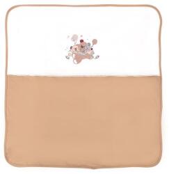 Lorelli Patura bumbac bebe Lorelli Za Za, 90x90 cm, Crem Lenjerii de pat bebelusi‎, patura bebelusi