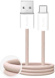 PURO Fabrik 10W Braided Cable USB-A - USB-C 1.5m - Beige (PUCAC10WFABK415MTBEG) - vexio