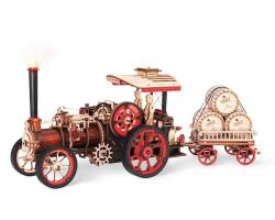 3D puzzle, Gőzmotoros traktor, ROKR, fa, 469 db
