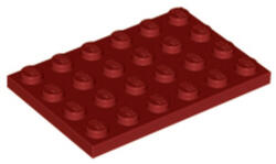 LEGO® Alkatrészek (Pick a Brick) Sötétpiros 4X6 Lapos Elem 6020122 (6020122)