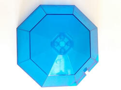 LEGO® Alkatrészek (Pick a Brick) Átlátszó sötétkék 10 x 10 x 4 nyolcszögletű szélvédő 259843 (259843)