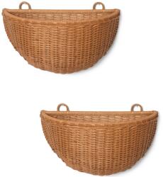 ferm LIVING Tároló kosár 45 x 41 cm, 2 db szett, barna, ratan, kemény LIVING (FERM1104265490)