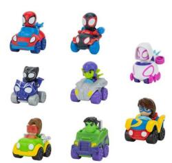 Jazwares Disney Marvel Népszerű Pókember figura járművel 6 cm magas meglepetés járművet tartalmaz SNF0045