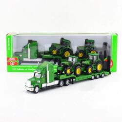 SIKU Kamion trailer John Deere traktorokkal 39328