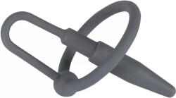 Penisplug Силиконова запушалка за сперматозоиди с черен пръстен (8 mm)