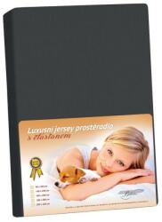Bellatex Cearșaf din jersey cu elastan negru, negru, 200 x 220 cm