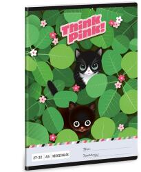 Ars Una Ars Una: Think Pink cicás kockás füzet A/5 27-32 (53634627)