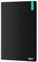 ICO ICO: Student Prémium Black Spirál Füzet A/4 kockás 100 Lapos (7500161001-576518)
