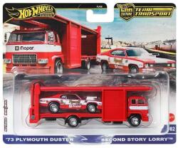 Mattel Hot Wheels: Second Story Lorry Prémium autószállító és 73 Plymouth Duster kisautó 1/64 - Mattel (FLF56/JBM38) - innotechshop