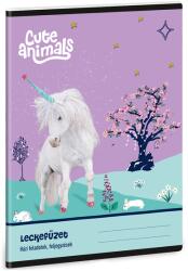 Ars Una Ars Una: Cute animals Unikornis mintás leckefüzet 38 lapos A/5 (50844487) - innotechshop