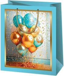 Cardex Cardex: Kék-arany lufis exkluzív közepes méretű ajándéktáska 18x10x23cm (49272) - innotechshop