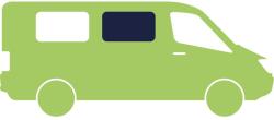 Carbest első oldalsó tolóablak VW T4 1990-2004-hez orientáció az utasoldalon
