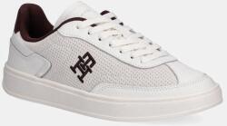 Tommy Hilfiger bőr sportcipő TH HERITAGE SNEAKER PERF bordó, FW0FW08380 - bézs Női 36