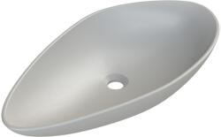 CeraStyle OLIVE - PULTRA ültethető - Top Counter - porcelán mosdó - MATT SZÜRKE - 60 x 35 cm (OC051H51W133) - stuxi