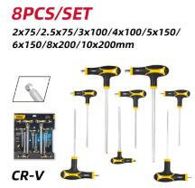 Deli T-szárú gömbvégű imbuszkulcs készlet 8 db-os DL233208