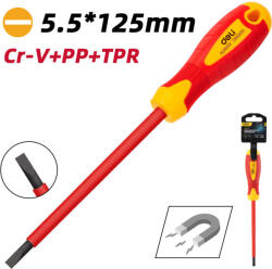 Deli Szigetelt lapos csavarhúzó 5, 5x125mm DL5151251