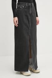 Tommy Jeans farmer szoknya fekete, midi, egyenes, DW0DW20554 - fekete 28