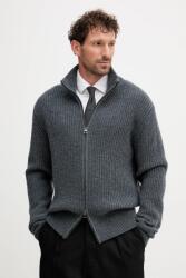 HUGO BOSS gyapjú pulóver BECKHAM X BOSS szürke, 50554340 - szürke L