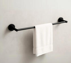 BALNEO Qube 1-es model fürdőszobai törölköző akasztó 60 cm, matt fekete M0301060103 (M0301060103)