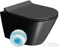 SAPHO GSI KUBE X fali WC, GeniusFlush, 36x50cm, dual matt fekete (941226) (941226)