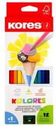 Kores Triangular színes ceruza készlet, háromszögletű, 12 szín (IK100312)