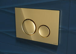 Cersanit Luna mechanikus nyomólap kettős öblítéshez, fényes arany K97-466 (K97-466)