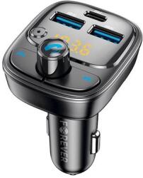 Forever TR-370 FM Transmitter, 2 x USB-A + 1 x USB-C, PD 30W, Bluetooth 5.0, Kihangosító (autós mp3 lejátszó)