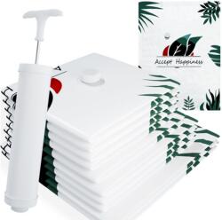 Sternhoff 10 db-os mintás nagyméretű vákuumos tárolózsák szett, pumpával, 4 féle méret (40x60 cm-től 80x100 cm-ig), ST (SDH625)