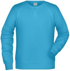 James & Nicholson (Daiber) Férfi kapucni nélküli biopamut felső 8022 - Türkiz | 5XL (1-8022-1782793)