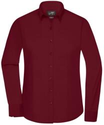 James & Nicholson (Daiber) Női hosszú ujjú ing JN677 - Borvörös | 3XL (1-JN677-1759992)