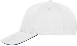 Myrtle Beach (Daiber) Biopamut szendvics típusú sapka MB6238 - Fehér / sötétkék (MB6238-1792589)
