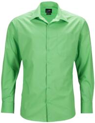 James & Nicholson (Daiber) Férfi hosszú ujjú ing JN642 - Limezöld | 5XL (1-JN642-1748303)