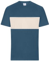 James & Nicholson (Daiber) Kontrasztcsíkos póló 8049 - Dusty blue / homokkő | XS (1-8049-1782974131)