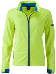 James & Nicholson (Daiber) Női sportos softshell kabát JN1125 - Élénk sárga / világoskék | S (1-JN1125-1748977)