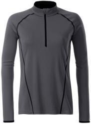 Daiber Tricou functional de damă cu mânecă lungă JN497 - Titan / neagră | 2XL (JN497-1752292)