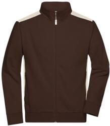 James & Nicholson Férfi pulóver kapucni nélkül JN870 - Barna / stone | 6XL (1-JN870-1764308)