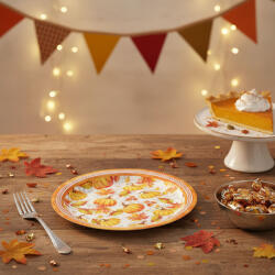  Papírtányér szett - tökös - 2 méret - 12 db / csomag 59034 (59034)