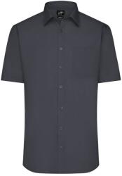James & Nicholson (Daiber) Férfi rövid ujjú ing JN680 - Sötétszürke | 4XL (1-JN680-1760307)