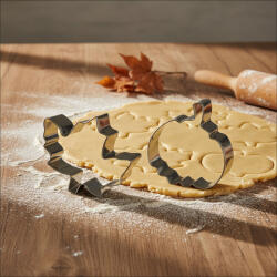  Sütikiszúró szett - levél és tök - fém - 8 cm - 2 db / szett 59037 (59037)