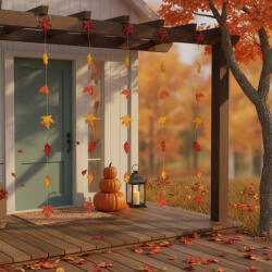  Őszi dekoráció - hulló falevelek - felakasztható - 2, 1 m - 4 db / csomag 59009 (59009)