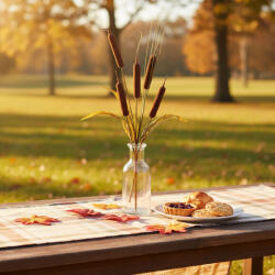  Őszi dekoráció - gyékény - 2 féle - 40 cm 59026 (59026)