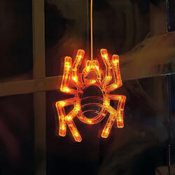  Halloween-i világító dekoráció - pók - tapadókorongos - 12 LED - 20 x 18, 5 cm - 3 x AAA 56588B (56588B)