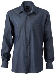 James & Nicholson (Daiber) Férfi farmer ing JN629 - Sötét farmer | 3XL (1-JN629-1715156)