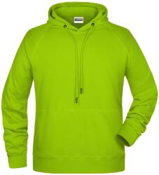 James & Nicholson (Daiber) Férfi kapucnis biopamut felső 8024 - Sárgászöld | 2XL (1-8024-1780593)