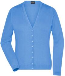 James & Nicholson (Daiber) Női pamut pulóver JN660 - Jégkék | XL (1-JN660-1709577)