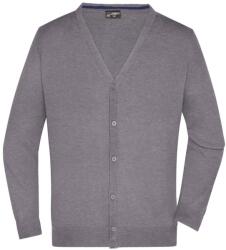 James & Nicholson (Daiber) Férfi pamut pulóver JN661 - Szürke melírozott | 3XL (1-JN661-1699508)