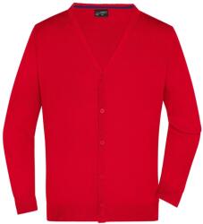 James & Nicholson (Daiber) Férfi pamut pulóver JN661 - Piros | 3XL (1-JN661-1699496)