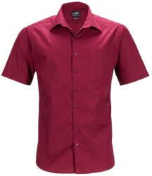 James & Nicholson (Daiber) Férfi rövid ujjú ing JN644 - Borvörös | 4XL (1-JN644-1748574)