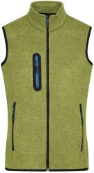 James & Nicholson (Daiber) Férfi mellény kötött fleece anyagból JN774 - Kiwi melírozott / királykék | 3XL (1-JN774-1757327)
